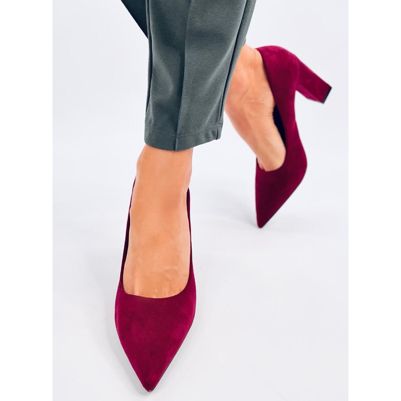 Zapatos de tacón de aguja Verizon Wine rojo 1