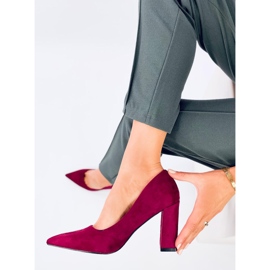 Zapatos de tacón de aguja Verizon Wine rojo 4