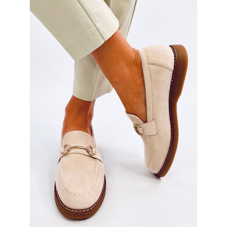 Mocasines mujer States en ante beige 1