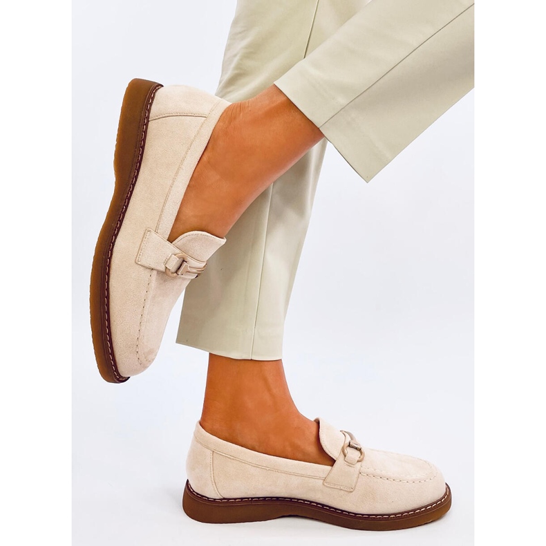 Mocasines mujer States en ante beige 2