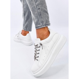 Deportivas con cordones de cristal Serie BLANCO/PLATA 3