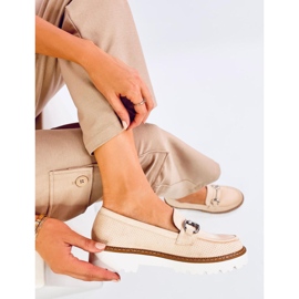 Mocasines de mujer Clays Beige 4