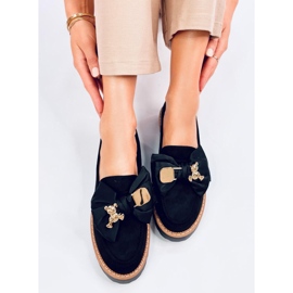 Mocasines Pennsy Black con osito decorativo negro 4