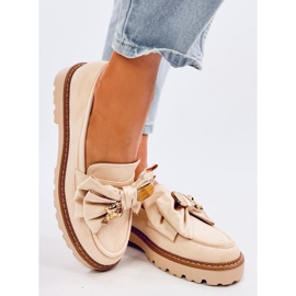 Mocasines Pennsy Beige con osito decorativo 2