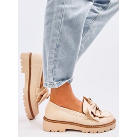 Mocasines Pennsy Beige con osito decorativo 3
