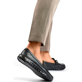 Mocasines de mujer negros cómodos y suaves 2