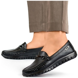 Mocasines de mujer negros cómodos y suaves 3