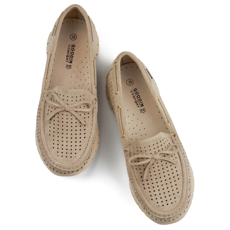 Mocasines mujer beige calados, mocasines mujer cómodos, cómodos 1 Mocasines mujer beige calados, mocasines mujer cómodos, cómodos 1