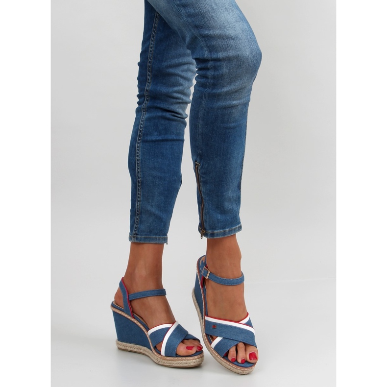 Sandalias cuña Tomy 1234 azul 1 Sandalias cuña Tomy 1234 azul 1