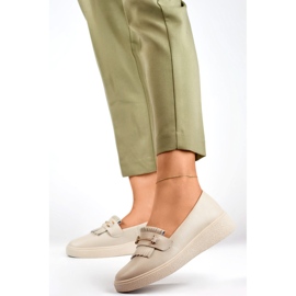 Zapatos mujer piel beige 4