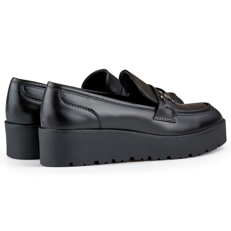 Zapatos de mujer negros con cuña baja, zapatos de mujer con plataforma, negro 1