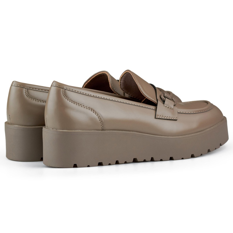 Zapatos de mujer marrones con cuña baja, zapatos de mujer con plataforma marrón beige 1 Zapatos de mujer marrones con cuña baja, zapatos de mujer con plataforma marrón beige 1