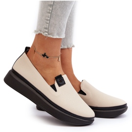 Vinceza Alpargatas Mujer Piel Plataforma Beige Tigera 9