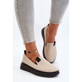 Vinceza Alpargatas Mujer Piel Plataforma Beige Tigera 4