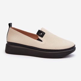 Vinceza Alpargatas Mujer Piel Plataforma Beige Tigera 1