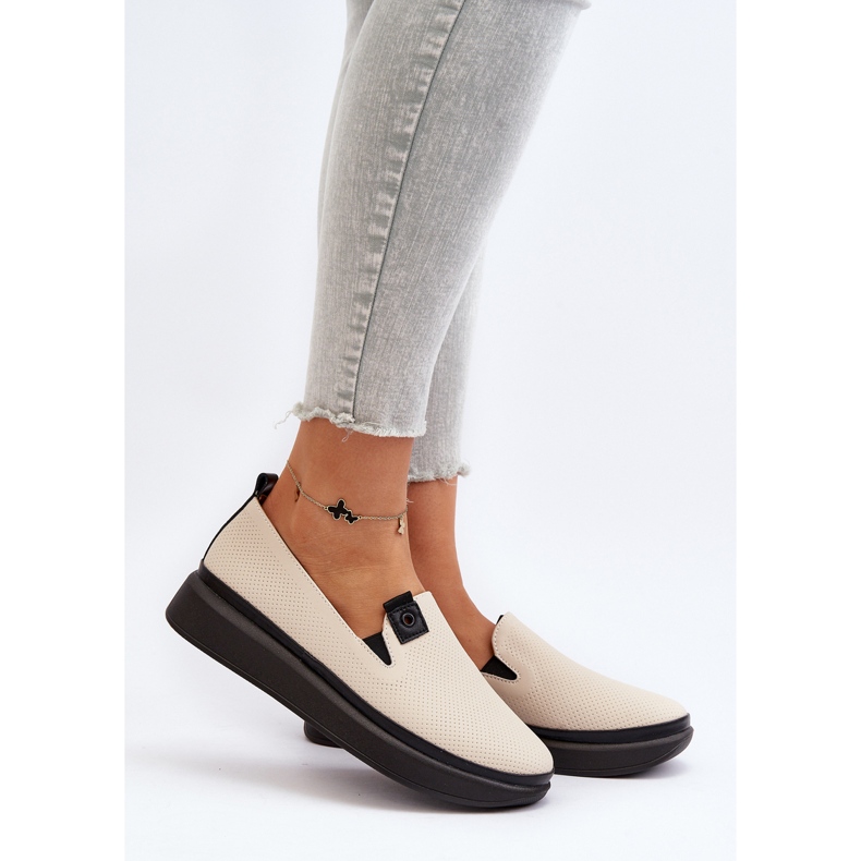 Vinceza Alpargatas Mujer Piel Plataforma Beige Tigera 2