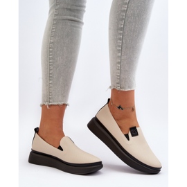 Vinceza Alpargatas Mujer Piel Plataforma Beige Tigera 5