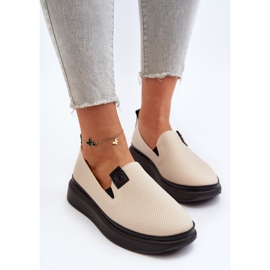 Vinceza Alpargatas Mujer Piel Plataforma Beige Tigera 6