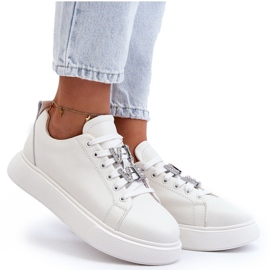 Vinceza Zapatillas De Mujer De Piel Con Adornos, Disuria Blanca blanco 11