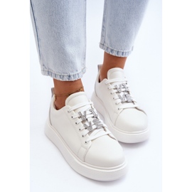Vinceza Zapatillas De Mujer De Piel Con Adornos, Disuria Blanca blanco 9