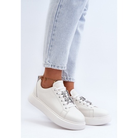 Vinceza Zapatillas De Mujer De Piel Con Adornos, Disuria Blanca blanco 4