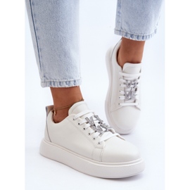 Vinceza Zapatillas De Mujer De Piel Con Adornos, Disuria Blanca blanco 7