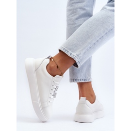 Vinceza Zapatillas De Mujer De Piel Con Adornos, Disuria Blanca blanco 10