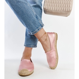 Alpargatas brillantes rosa claro con plataforma Caithlin rosado 2