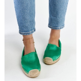 Alpargatas verdes brillantes con plataforma Caithlin 2
