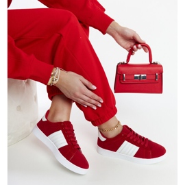 Zapatillas de ante rojo con plataforma Serap. 1