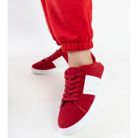Zapatillas de ante rojo con plataforma Serap. 3
