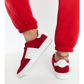 Zapatillas de ante rojo con plataforma Serap. 4