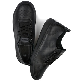 Zapatillas caladas negras, zapatillas caladas de mujer. negro 1