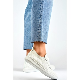 Zapatillas blancas caladas para mujer, zapatillas caladas blanco 2