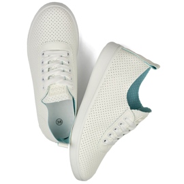 Zapatillas blancas caladas para mujer, zapatillas caladas blanco 1