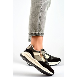 Calzado deportivo casual de mujer, zapatillas negras. negro 4
