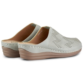 Chanclas sanitarias cerradas para mujer. gris 2