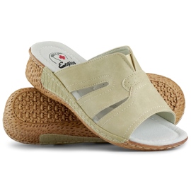 Chanclas de mujer saludables, chanclas cómodas y cómodas. beige 2