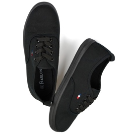 Zapatillas negras con suela negra, zapatillas deportivas de mujer. negro 1