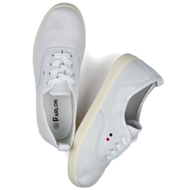 Zapatillas blancas con suela blanca, zapatillas deportivas de mujer. blanco 4
