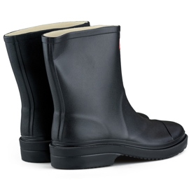 Botas de lluvia de mujer negras para el jardín, botas de lluvia por encima del tobillo. negro 5