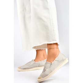 Alpargatas, mocasines y zapatillas de mujer grises 3