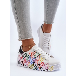 Zapatillas Mujer Con Corazones Blanco Claral 6