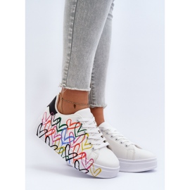 Zapatillas Mujer Con Corazones Blanco Claral 4