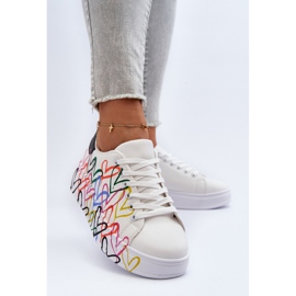 Zapatillas Mujer Con Corazones Blanco Claral 5