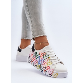 Zapatillas Mujer Con Corazones Blanco Claral 7