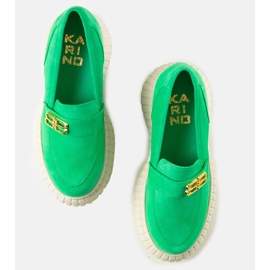 Zapatos karino ante verde 2