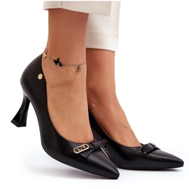 Vinceza Spikes de cuero ecológico Negro Kismetti 10