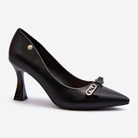 Vinceza Spikes de cuero ecológico Negro Kismetti 2
