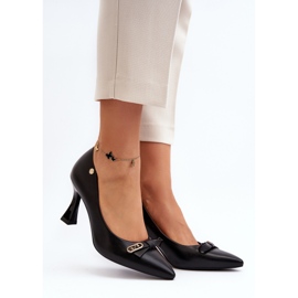 Vinceza Spikes de cuero ecológico Negro Kismetti 3